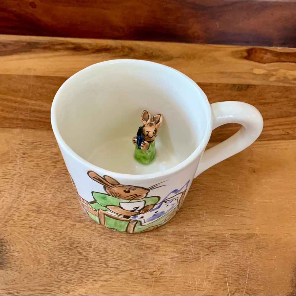 Bunny Rabbit Handmade & Painted Mug - Picture 2 of 8